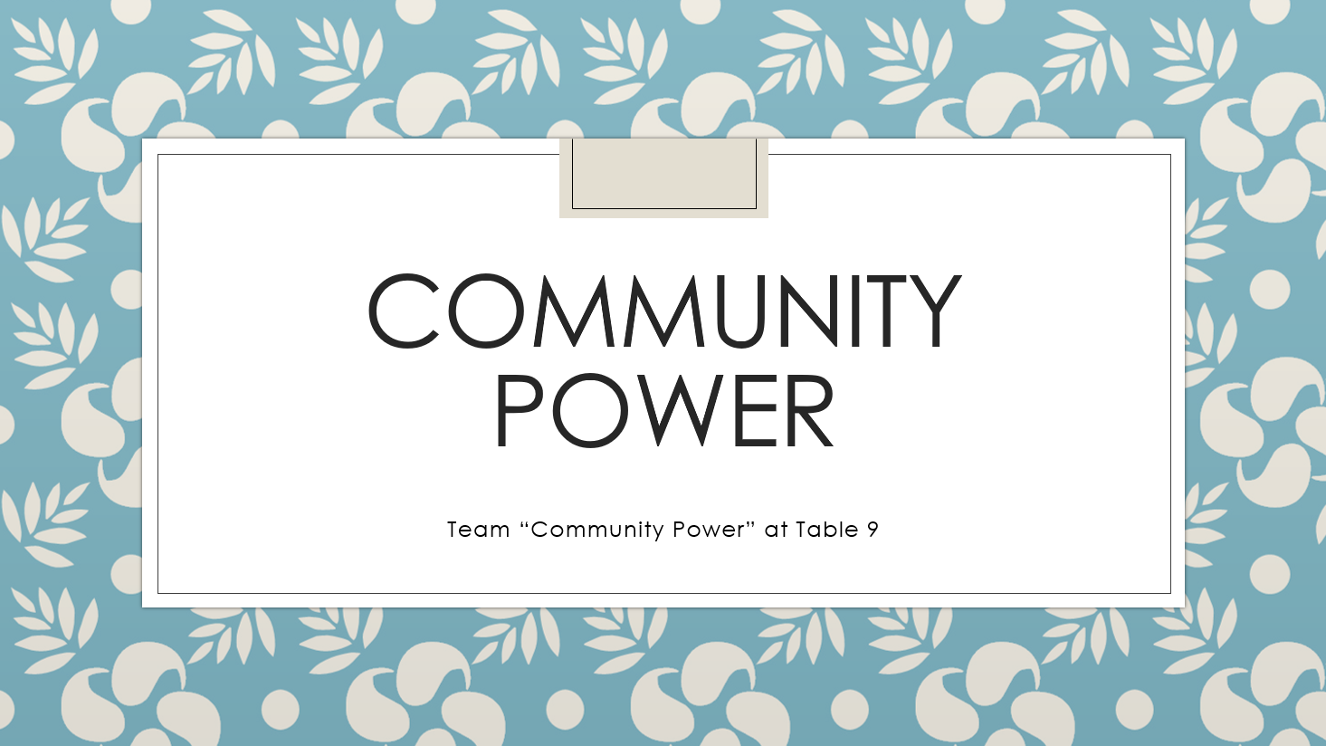 COMMUNITY POWER